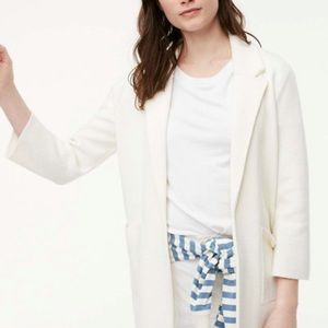 JCrew Ivory Sophie Wool-Blend Sweater Blazer - medium